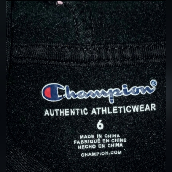 Girl's Champion Big Girls "C" Star All Over Print Fleece Hoodie Size 6 - Picture 2 of 3